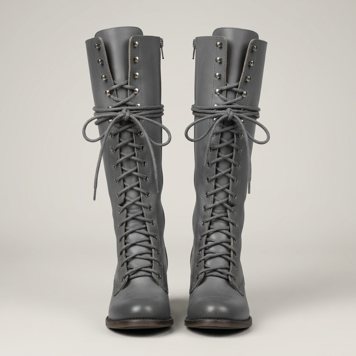 Melanie | Damen Hohe Schnürstiefel mit Metallösen