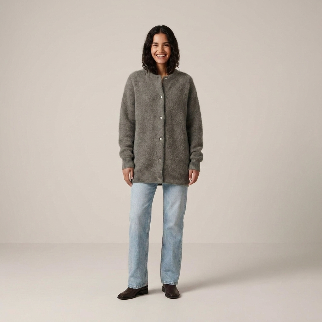 Daphne | Damen Strickjacke mit Knopfleiste