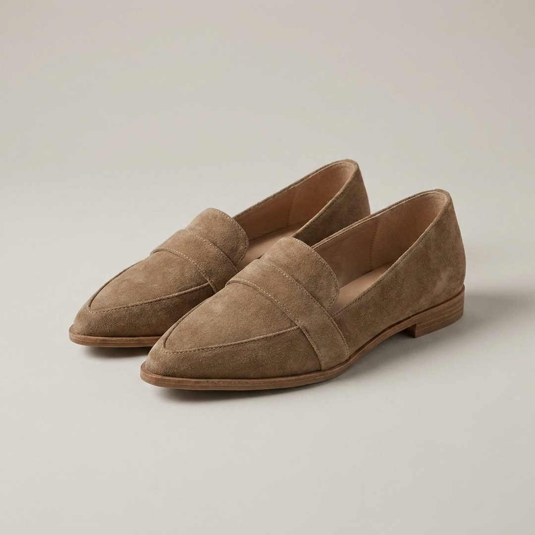 Pauline | Damen Klassische Loafer mit Riemendetail Schuhe