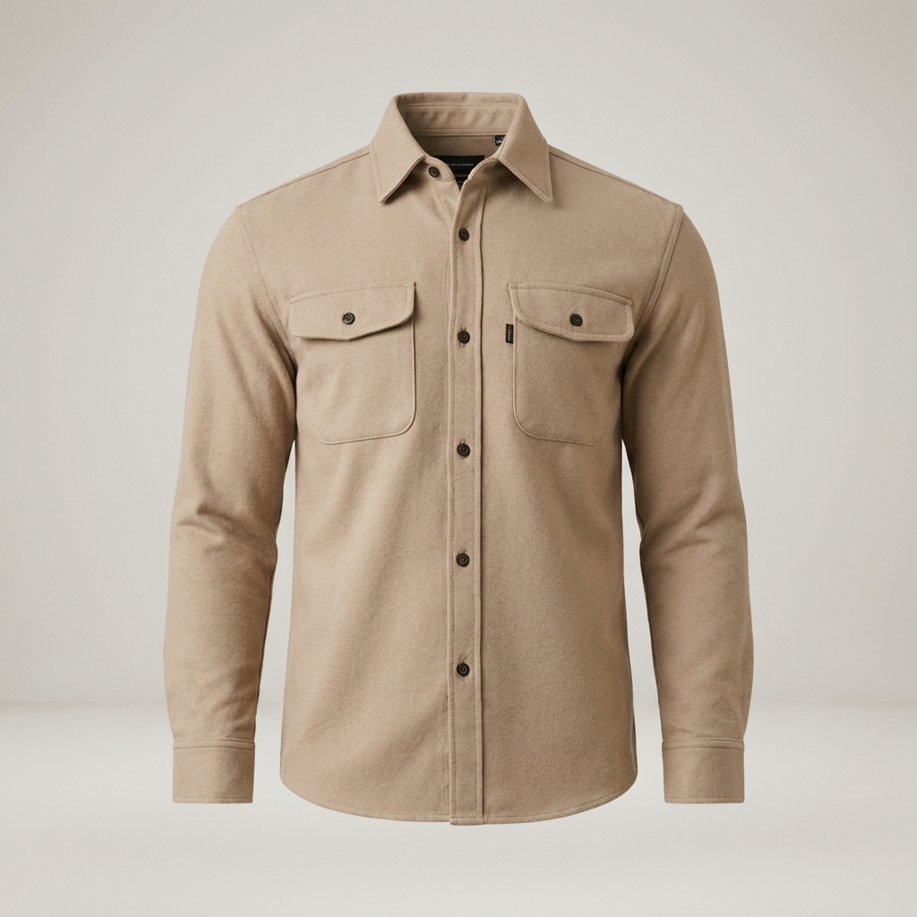 Ingmar | Herren Brusttaschen Knopf Hemdjacke