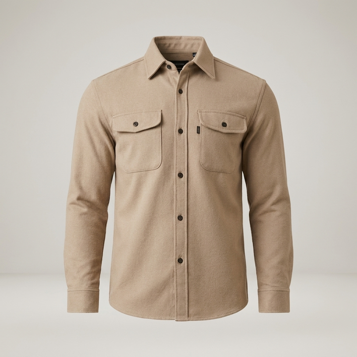 Ingmar | Herren Brusttaschen Knopf Hemdjacke