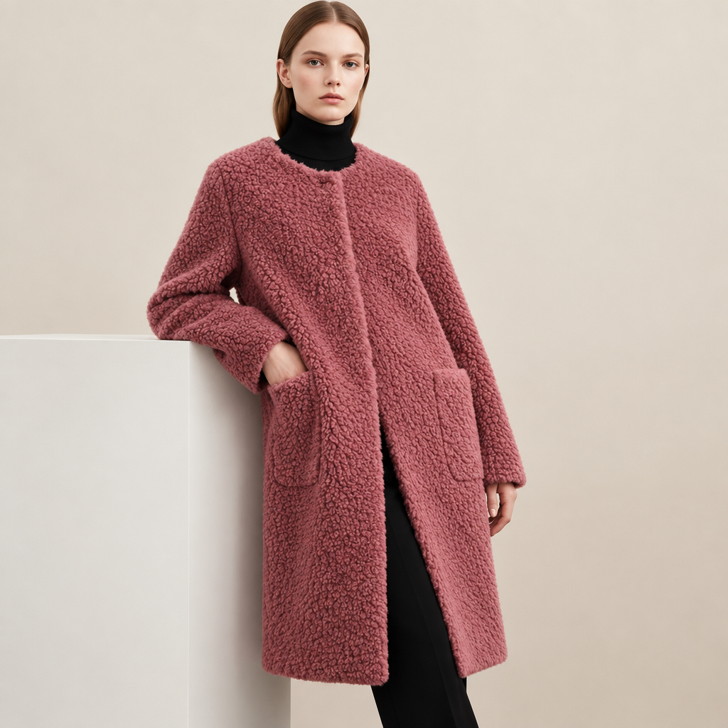 Erentrudis | Damen mit lockerer Passform Teddyjacke
