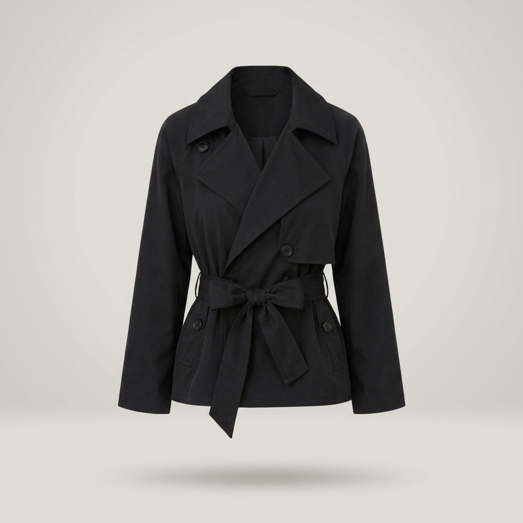 Anke | Damen Kurzer Parka mit Taillengürtel