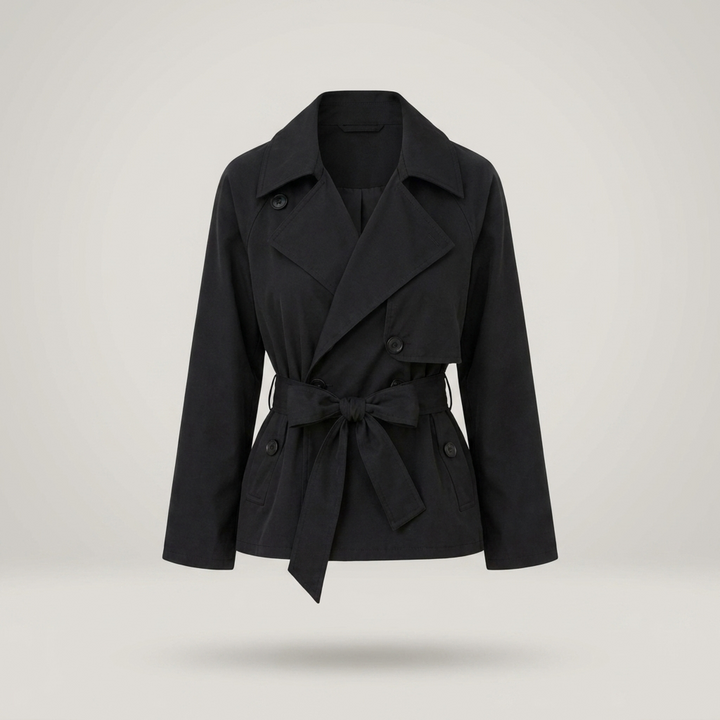 Anke | Damen Kurzer Parka mit Taillengürtel
