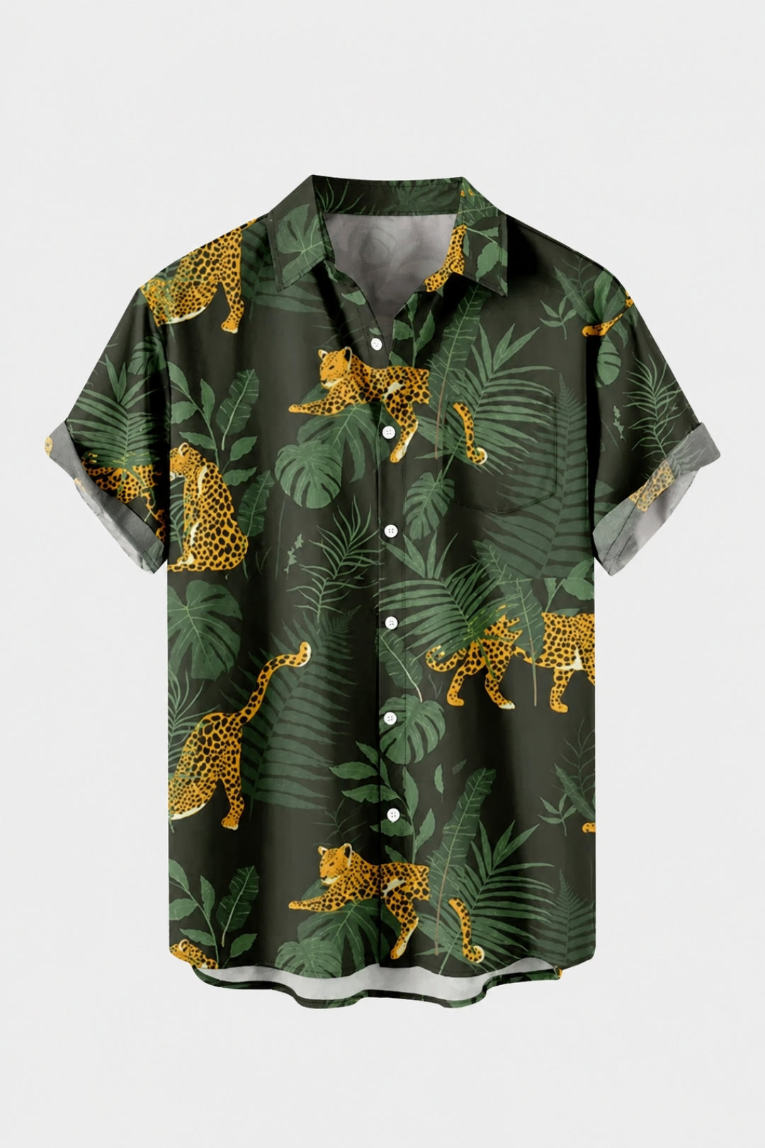 Herren Shirt | Tropenmuster | Kurzarm | Sommer