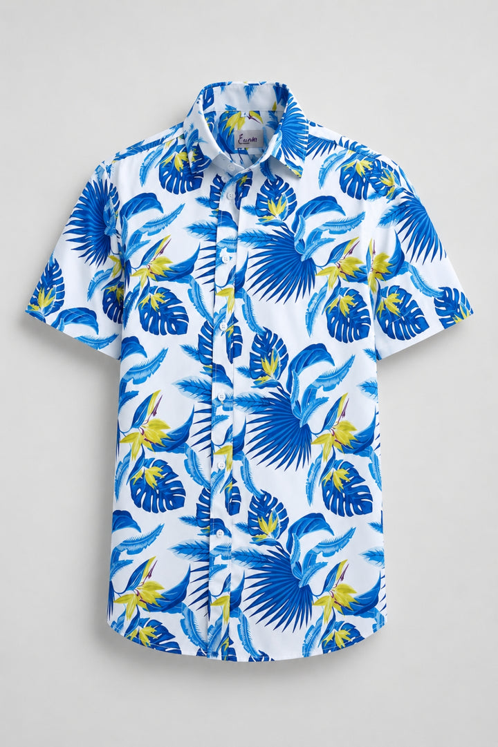 Herren Shirt | Hawaiianisches Muster | Resort-Stil | Sommer
