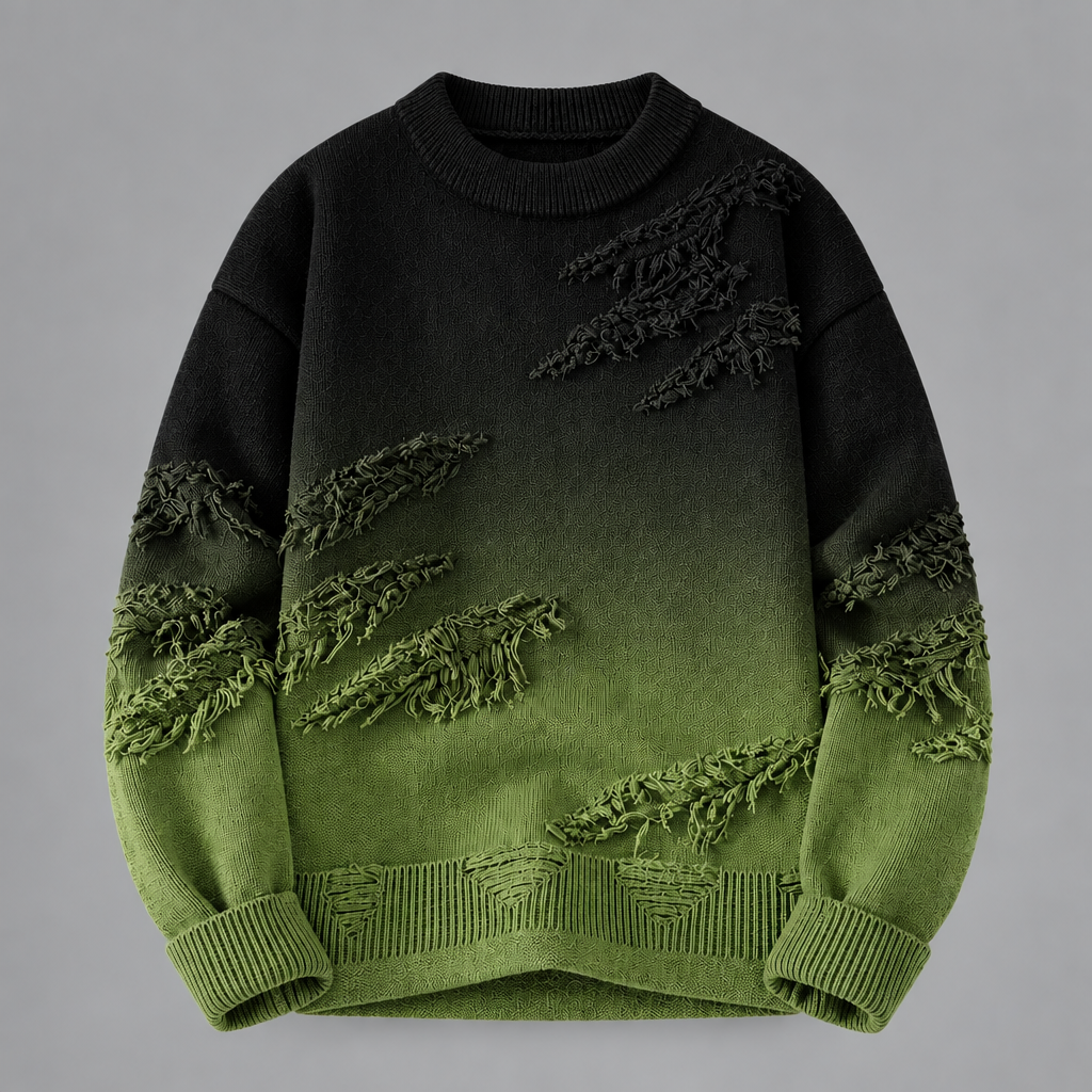 Harold | Herren Strickpullover mit Ziermuster und Rundhalsausschnitt