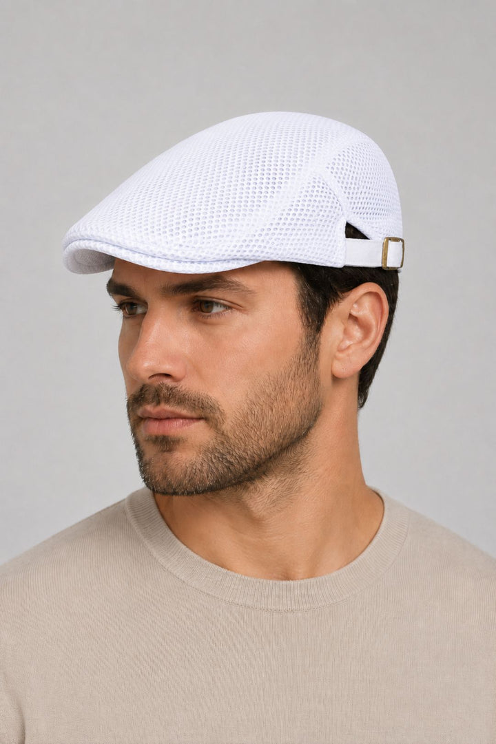 Klassische Herrenkappe | Atmungsaktives Mesh | Leicht &amp; stilvoll | Sommer
