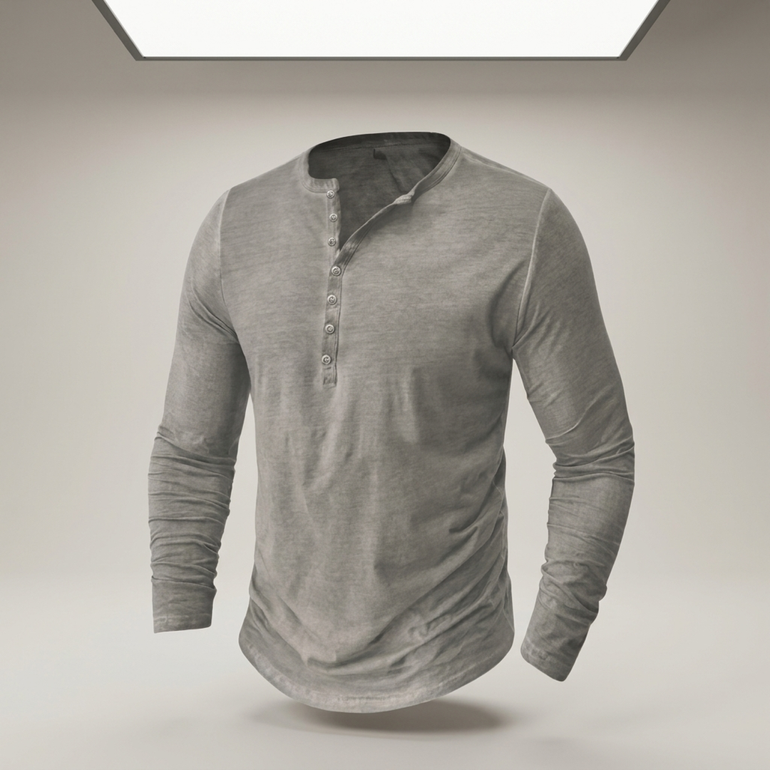 Ludwig | Herren Henley Langarmshirt