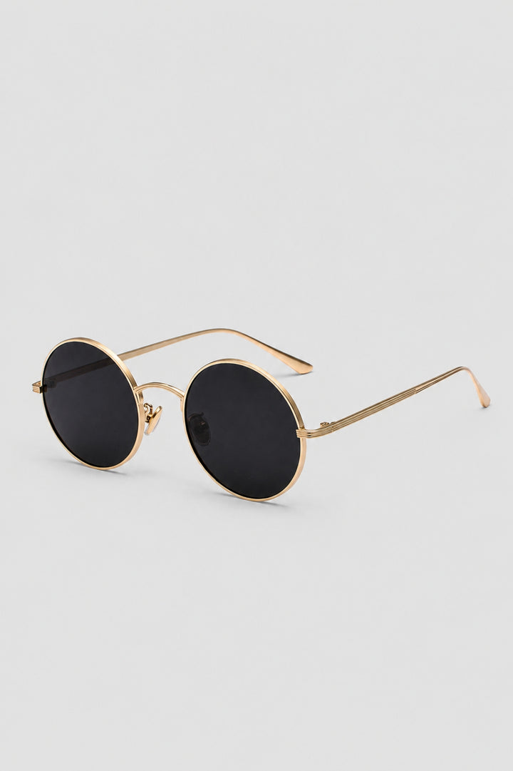 Herren-Sonnenbrille mit runder Passform | Metallrahmen und klassisches Vintage-Retro-Design