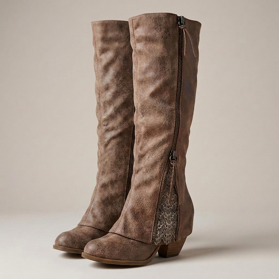 Sarah | Elegante Damenstiefel mit Blockabsatz