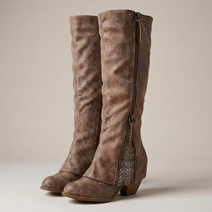 Sarah | Elegante Damenstiefel mit Blockabsatz