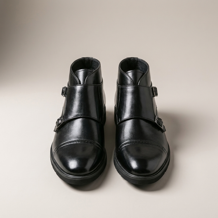 Roland | Klassische Herren Doppel Schnallenstiefeletten