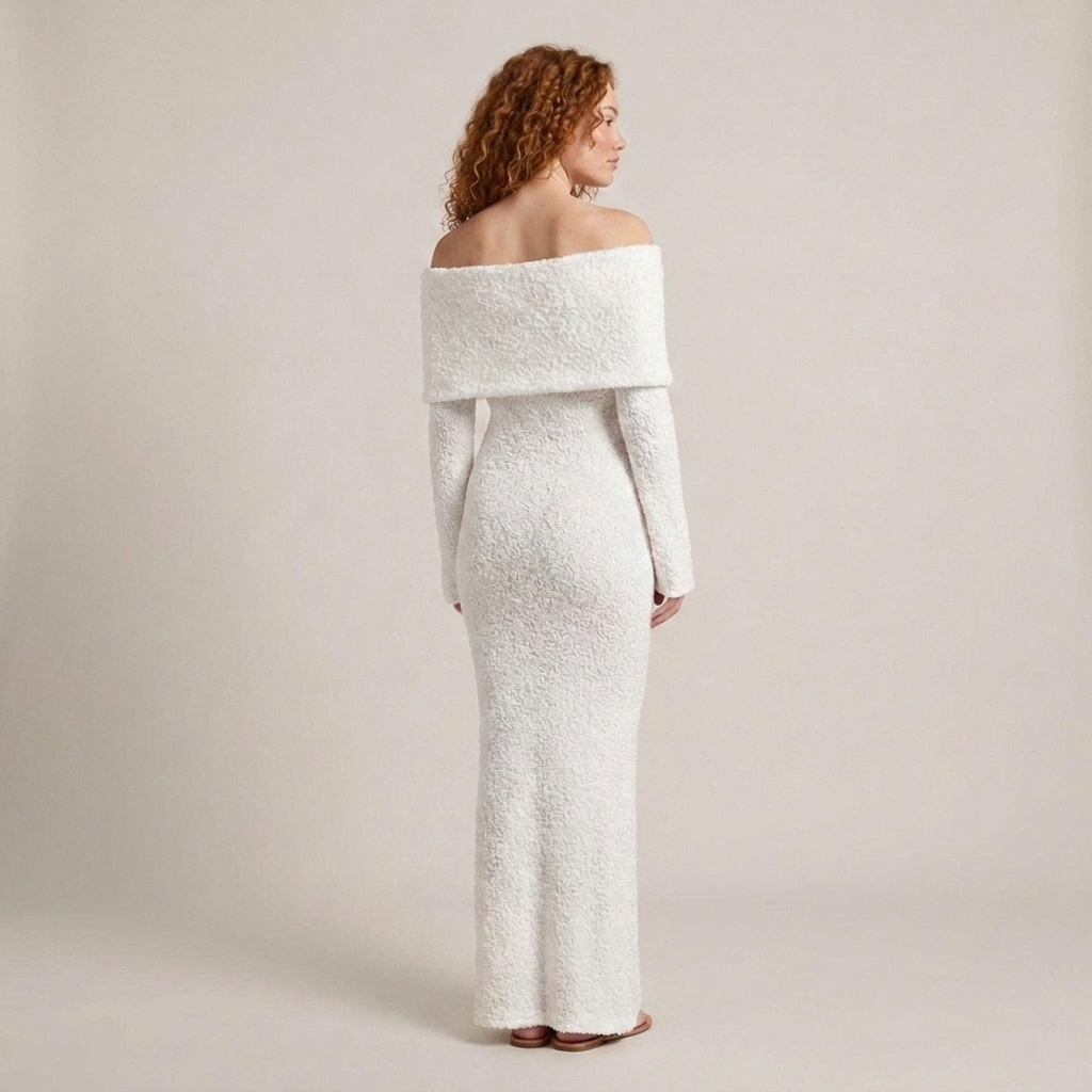 Carla | Damen Schulterfreies Bodenlanges Abendkleid