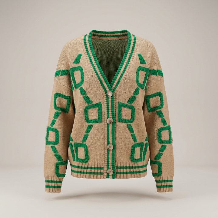 Bernadette | Damen Strickjacke mit V-Ausschnitt