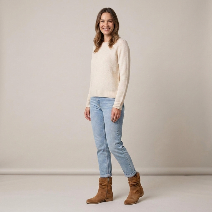 Agathe | Damen Bequeme Weitgeschnittene Stiefel