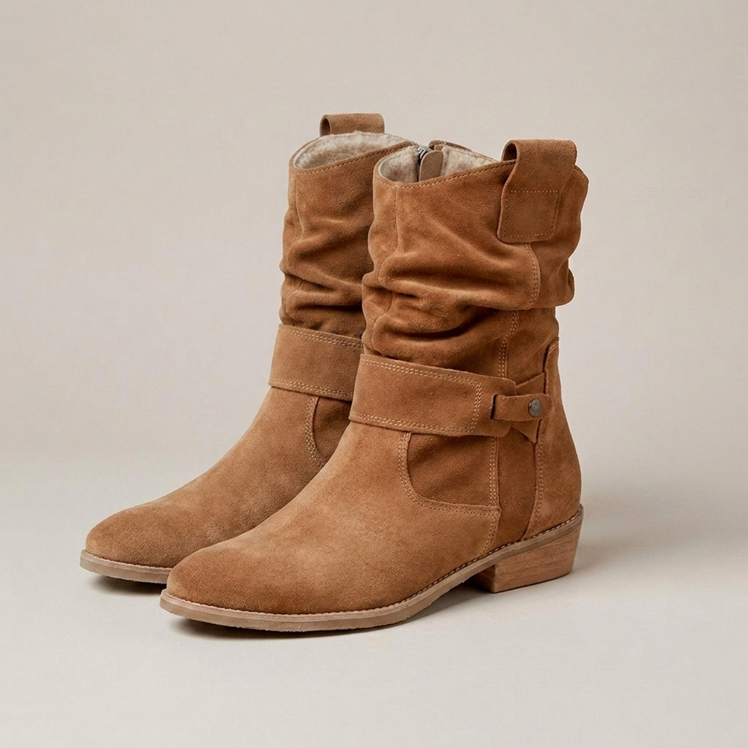 Agathe | Damen Bequeme Weitgeschnittene Stiefel