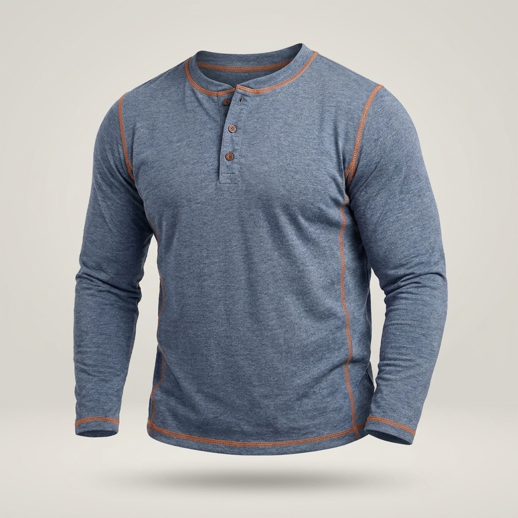 Michael | Herren Kurzarmshirt mit Knopfleiste Henleyshirt