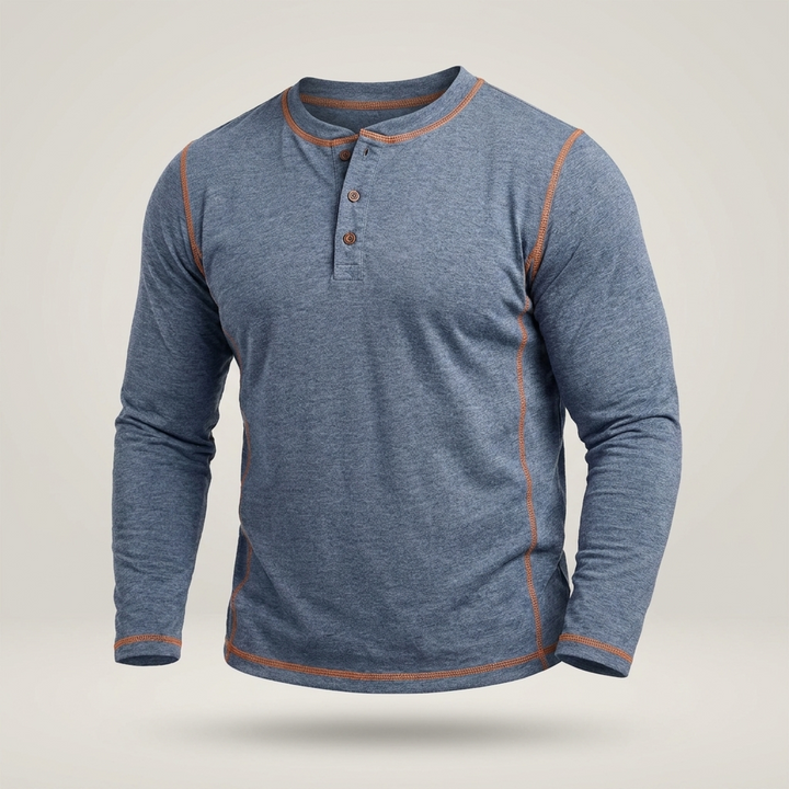 Michael | Herren Kurzarmshirt mit Knopfleiste Henleyshirt