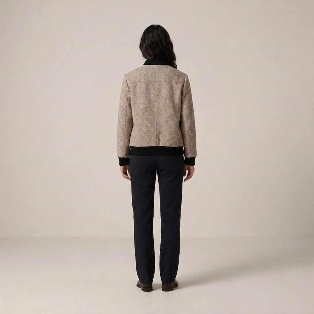 Udelgard | Damen Blousonjacke mit Stehkragen und Rippbündchen