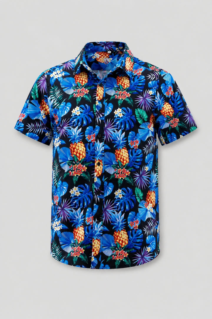 Herren Shirt | Hawaiianisches Muster | Resort-Stil | Sommer