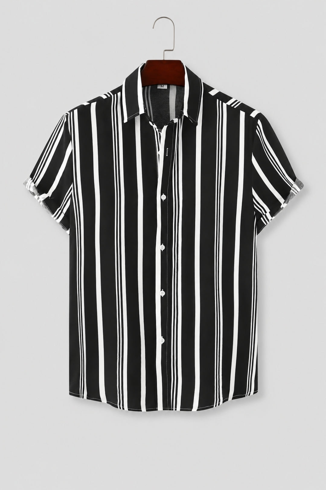 Herren Shirt | Marine-Streifenmuster | Resort-Chic | Sommer