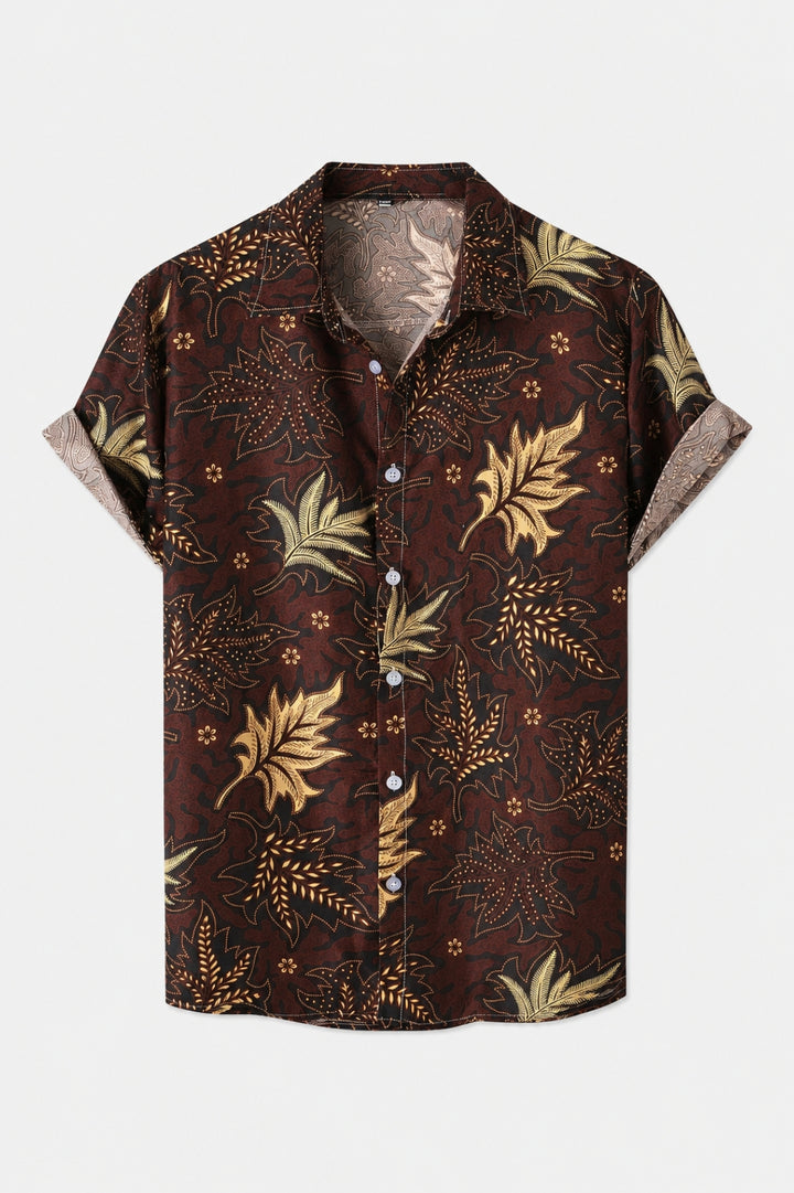 Herren Shirt | Tropenmuster | Kurzarm | Sommer