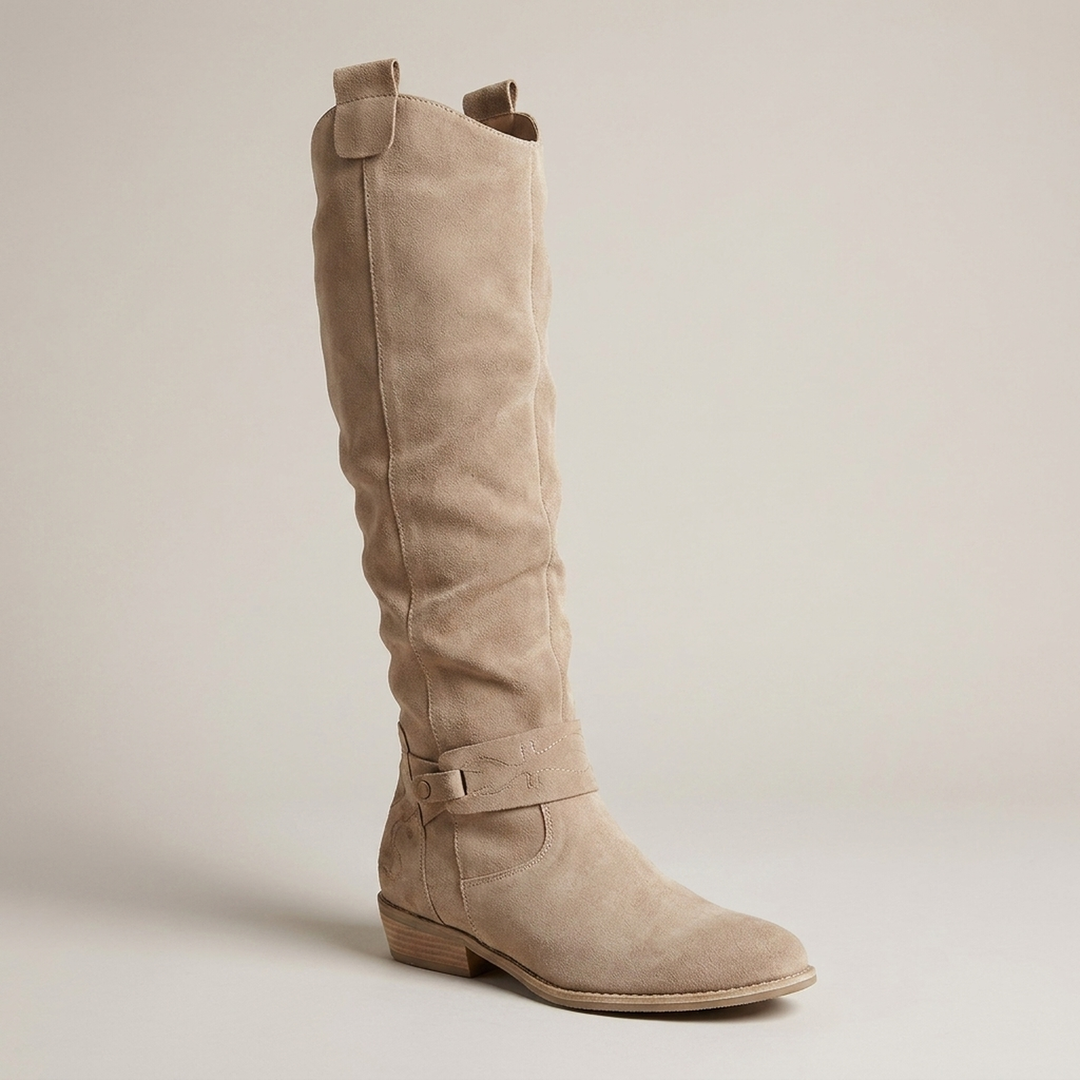 Gabriela | Damen Kniehohe Weite Passform Stiefel