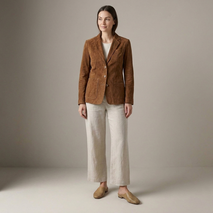 Alexandra | Damen Vintage Blazer mit Knopfleiste