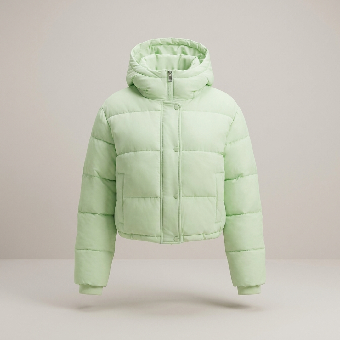 Alheidis | Damen Kurzjacke mit Kapuze und Steppung Steppjacke