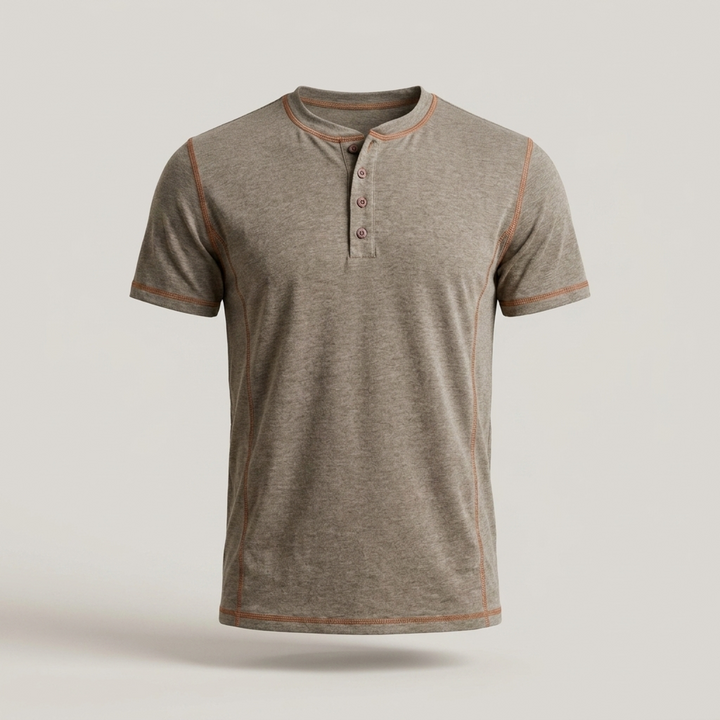 Armin | Herren Langarm Henley-Shirt für Freizeit
