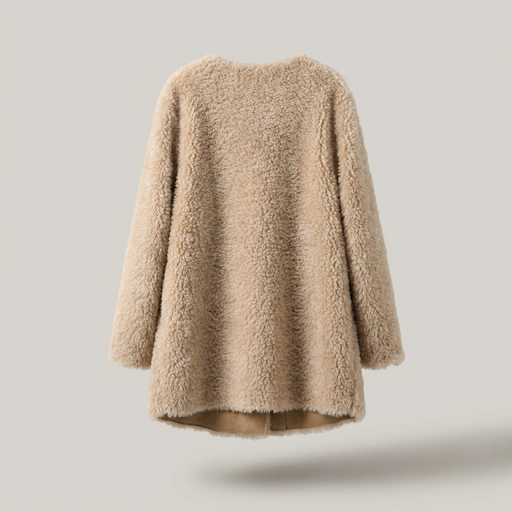 Erentrudis | Damen mit lockerer Passform Teddyjacke