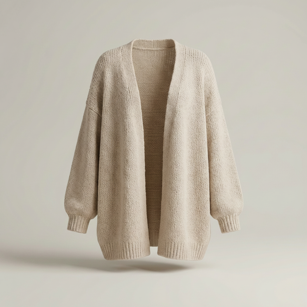 Dalia | Damen Langer Offener Longcardigan