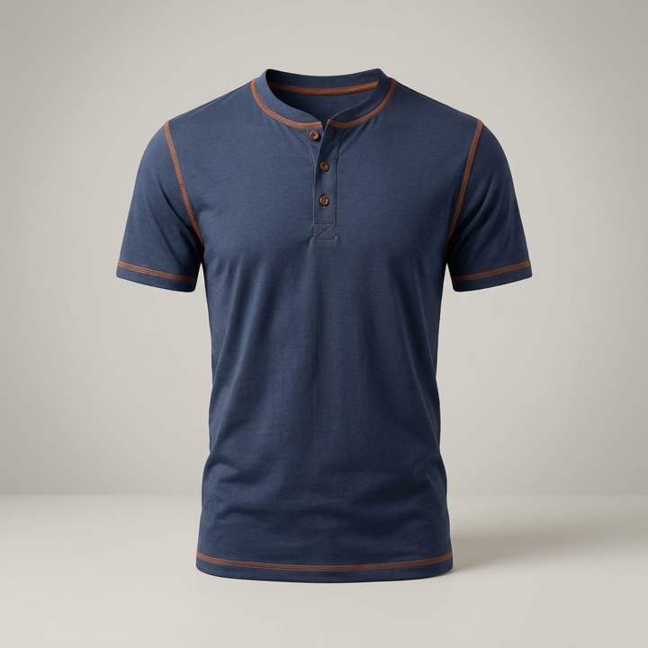 Armin | Herren Langarm Henley-Shirt für Freizeit