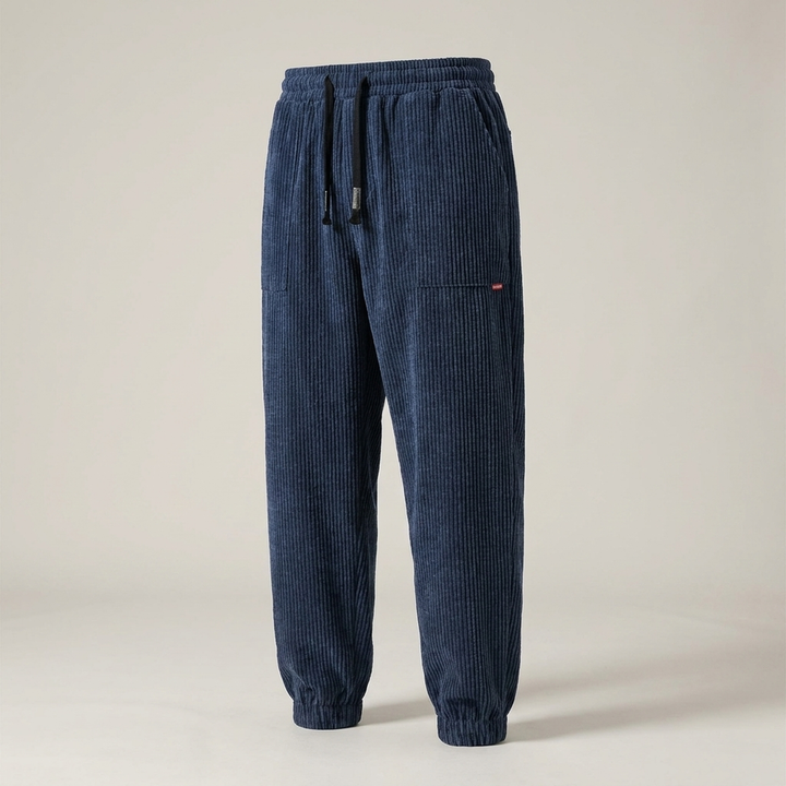 Rico | Herren Strukturierte Freizeithose mit Kordelzug