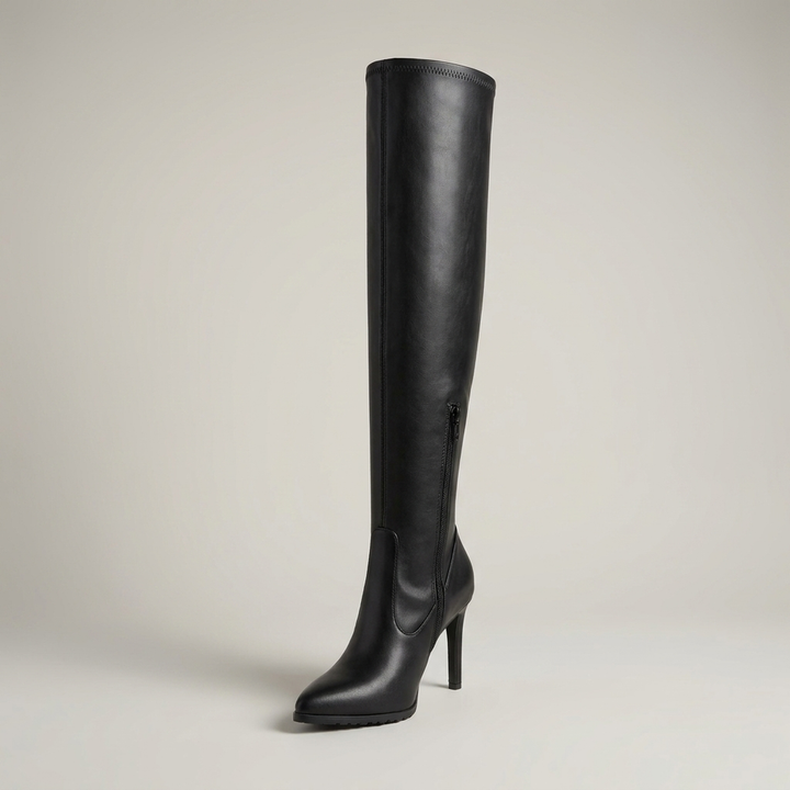 Dorothea | Damen Kniehohe Stiefel mit Absatz