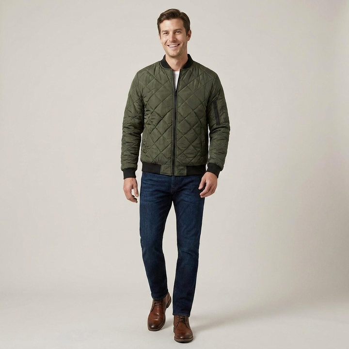 Sven | Klassische Herren Rautensteppung Blousonjacke