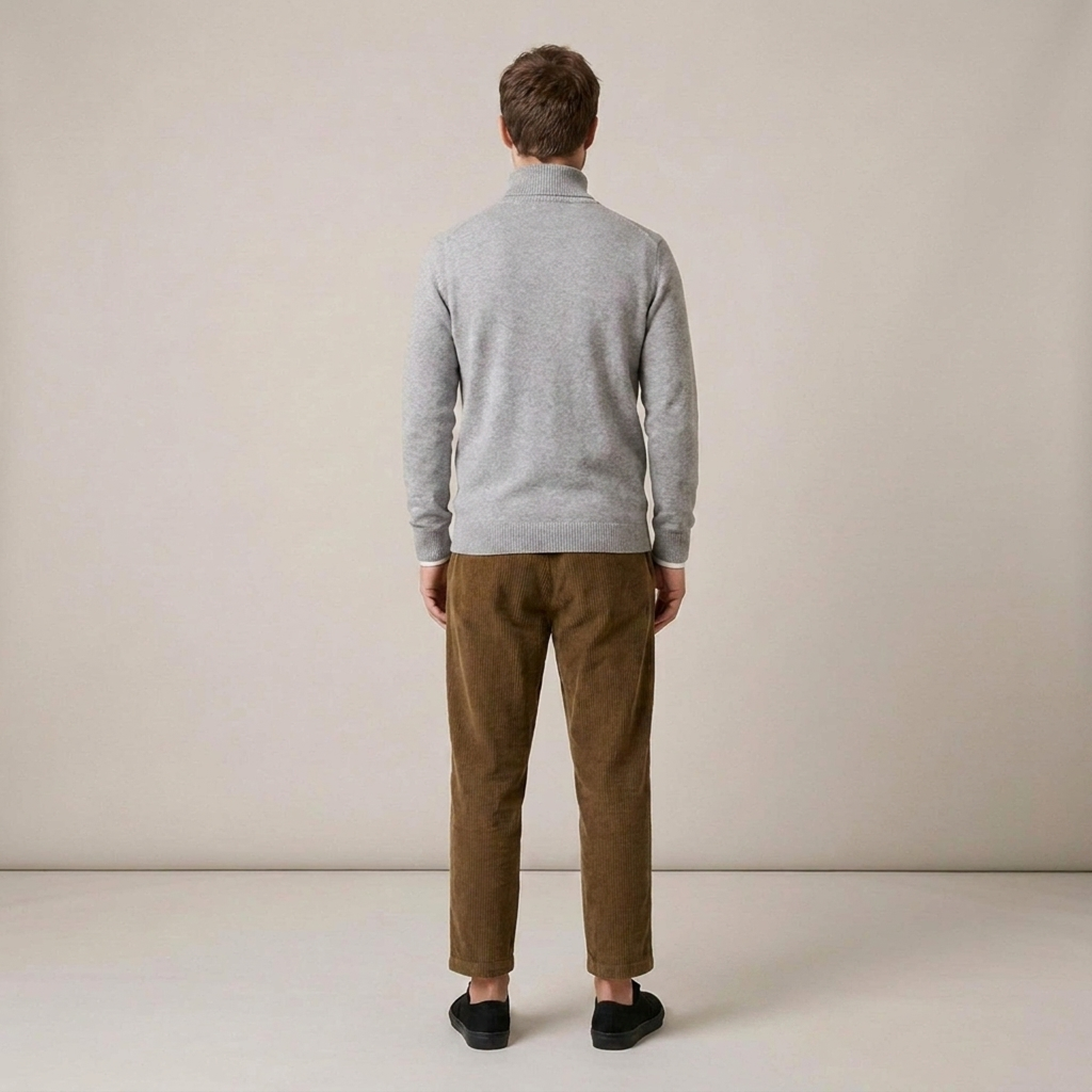 Arnold | Herren Klassischer Gerippter Rollkragenpullover