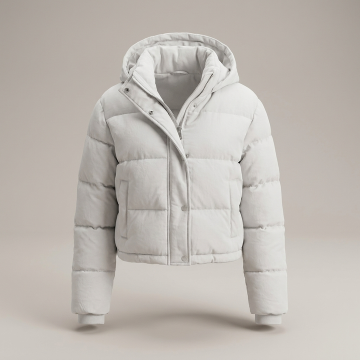 Alheidis | Damen Kurzjacke mit Kapuze und Steppung Steppjacke