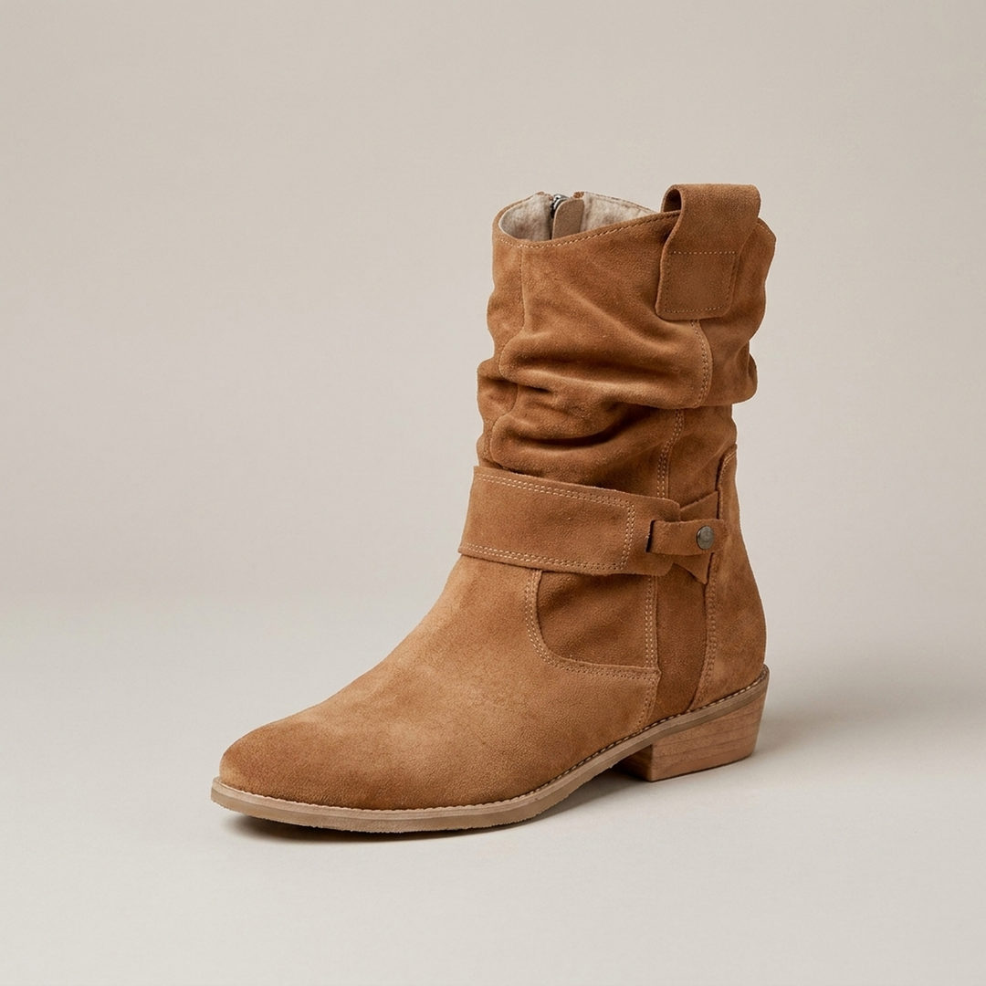 Agathe | Damen Bequeme Weitgeschnittene Stiefel