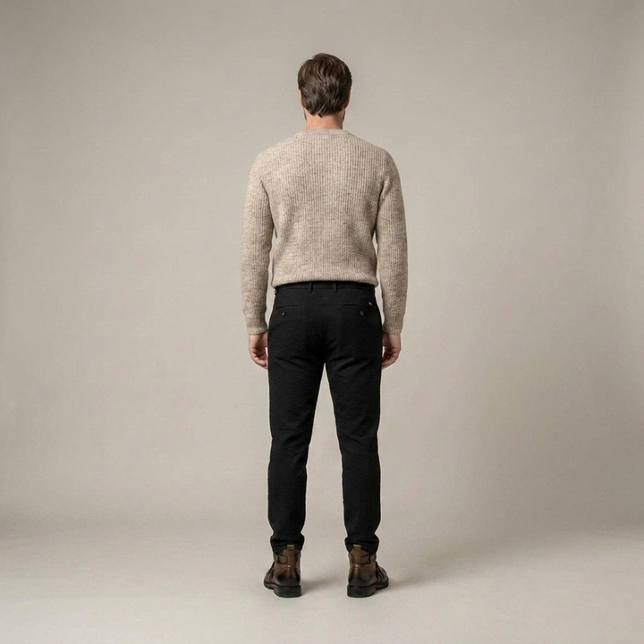 Rico | Herren Strukturierte Freizeithose mit Kordelzug