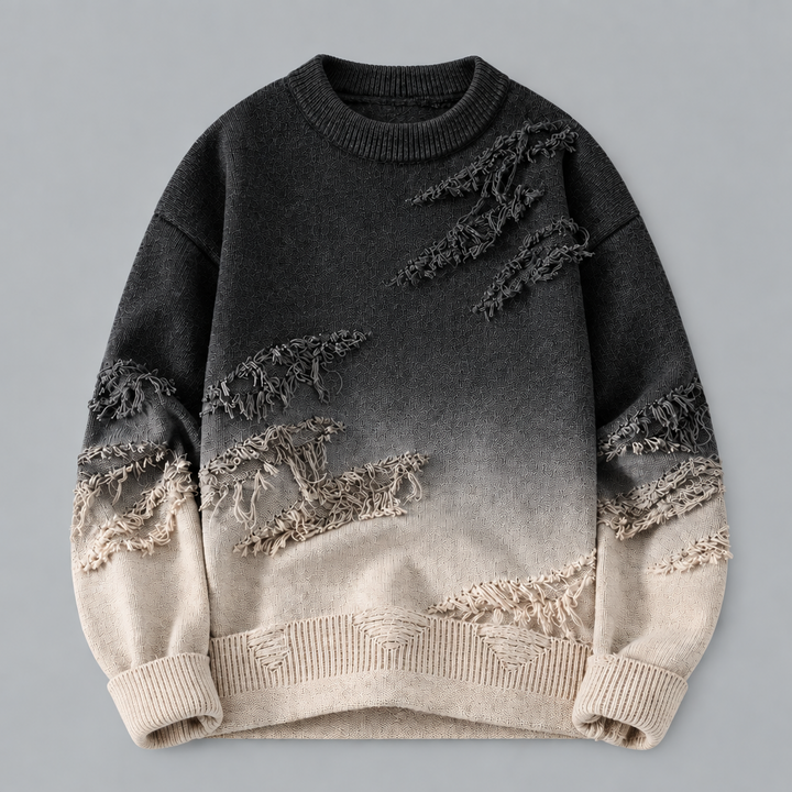 Harold | Herren Strickpullover mit Ziermuster und Rundhalsausschnitt