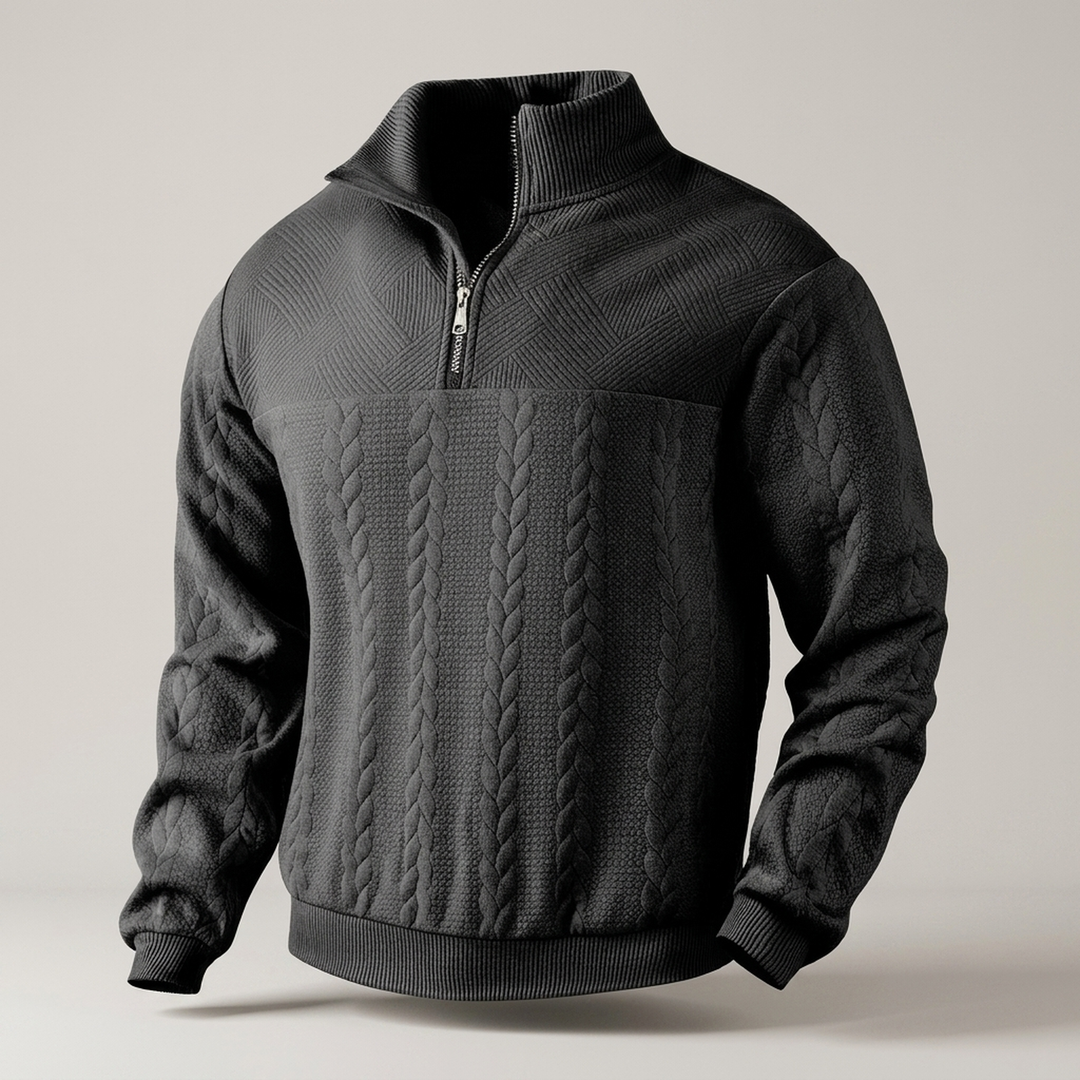 Bela | Herren Strickpullover mit Zopfmuster