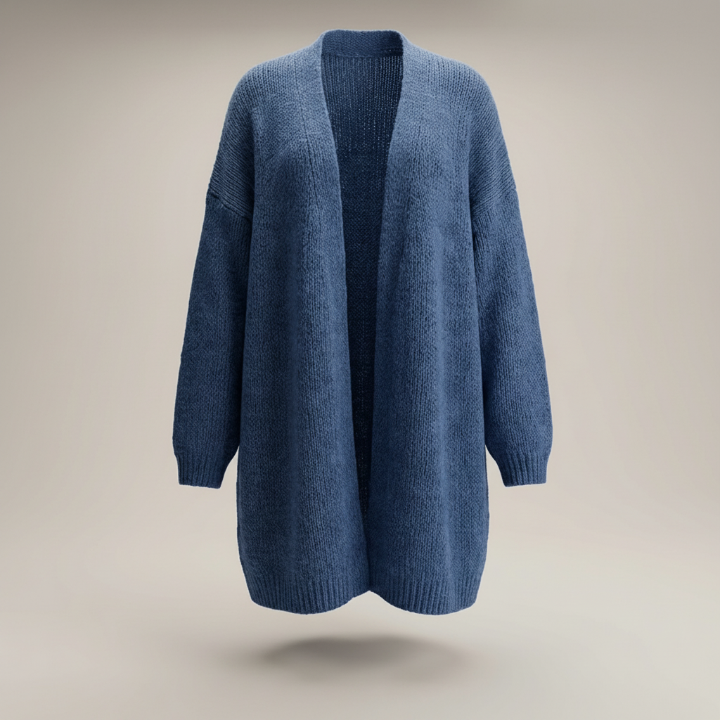 Dalia | Damen Langer Offener Longcardigan