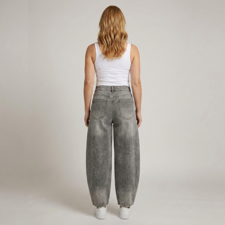 Jule | Damen High Waist Baggy Jeanshose