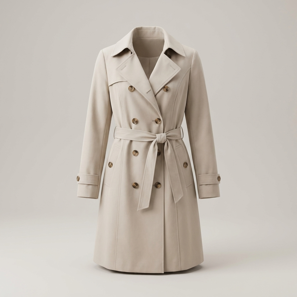 Kaja | Damenmantel mit Gürtel und Reverskragen Trenchcoat