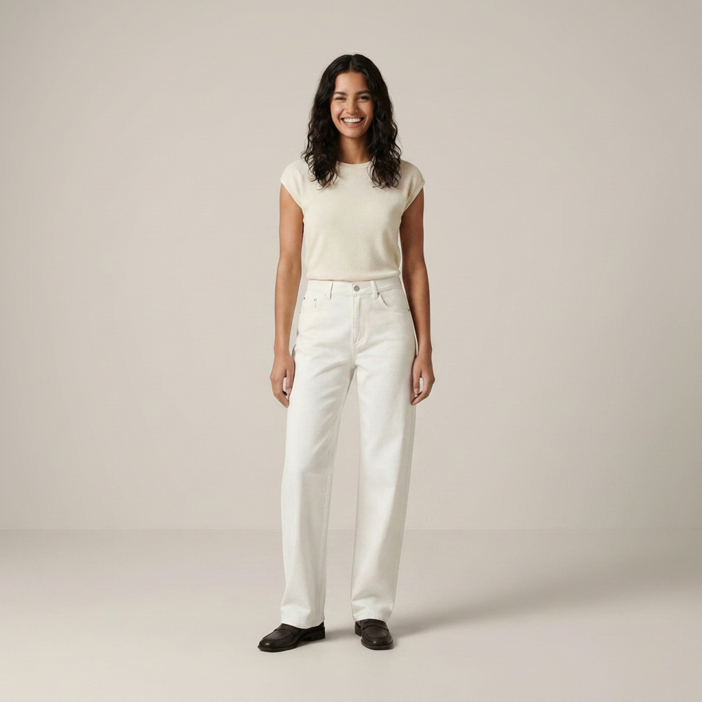 Henriette | Damen High Waist Straight Leg Jeanshose