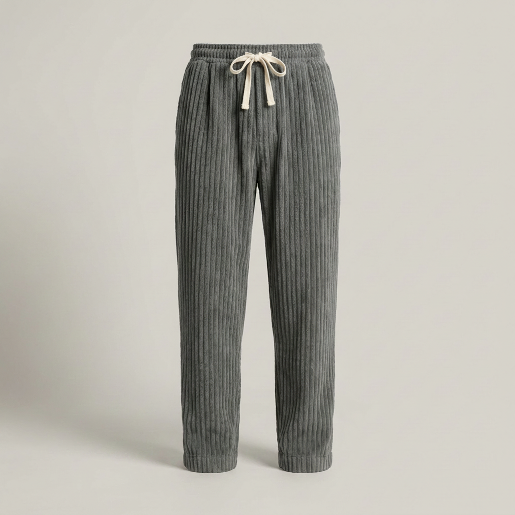 Xaver | Herren Gerippte Freizeithose mit Kordelzug