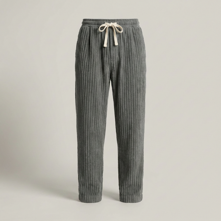Xaver | Herren Gerippte Freizeithose mit Kordelzug