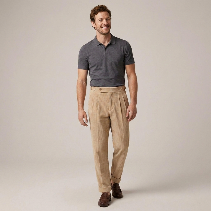 Nicolai | Herren Klassische Bundfaltenhose